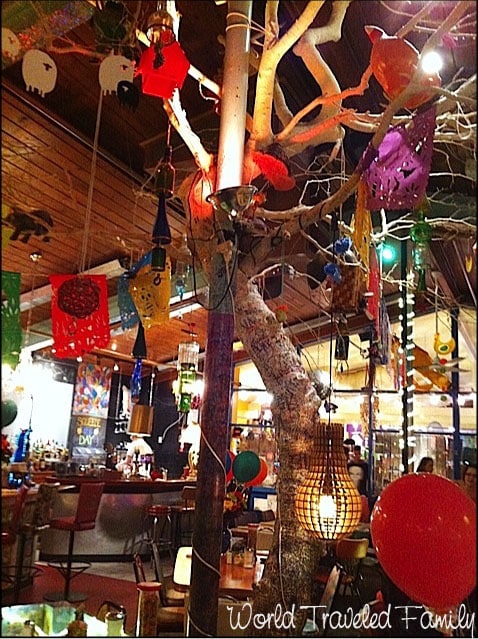 Lynns Paradise Cafe - tree inside the restaurant