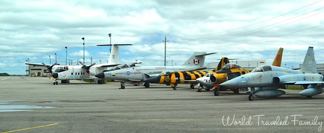 Canadian Warplane Heritage Museum - planes lined up out side