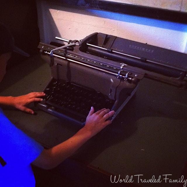 HMCS Haida - typewriter