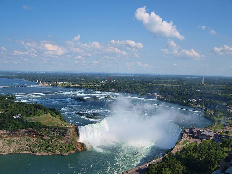 View of the horseshoe falls from the Skylon Tower