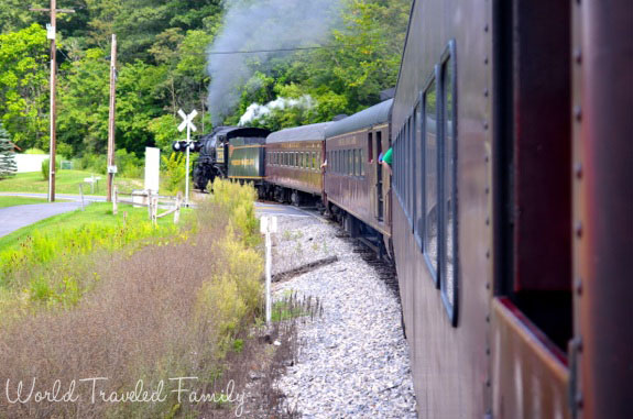 Western Maryland Scenic Railroad - driving throught the Alleghany Mountains