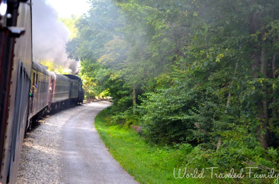 Western Maryland Scenic Railroad - train rounding the corner