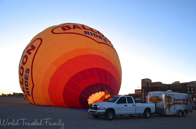 Vegas Balloon Ride - getting ready