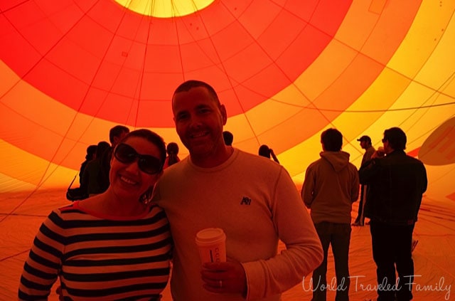 us inside the balloon Vegas Balloon Ride