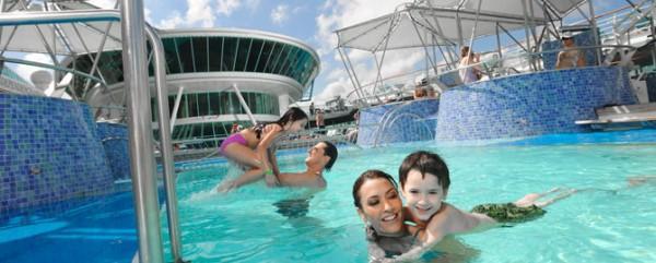 Family by the pool Royal Caribbean