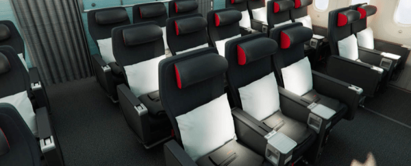 Air Canada 787 Dreamliner Premium Economy cabin