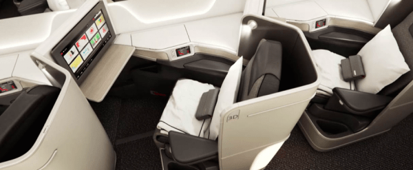 Air Canada 787 Dreamliner business class seat