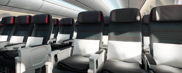 Air Canada 787 Dreamliner economy cabin