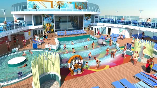 Madagascar Themed H20 Zone on Quantum of the Seas
