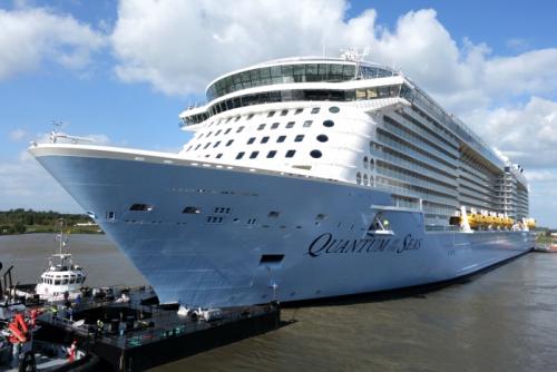 Quantum of the Seas begins her river conveyance