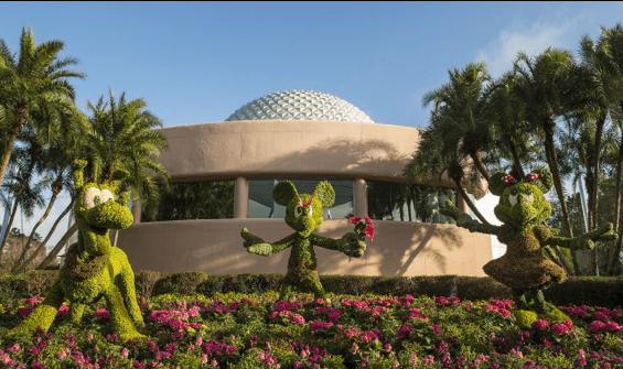 Character Topiaries at Epcot International Flower & Garden Festival Mickey, Minnie and Pluto