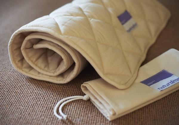 natural mat crib topper