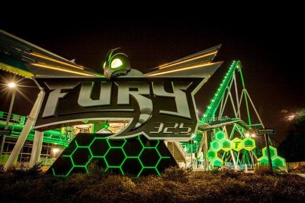 Fury 325 Carowinds  - at night