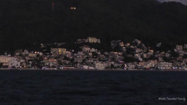 Pirate dinner cruise Puerto Vallarta - city at dusk