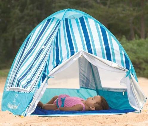 Baby is sleeping in a Sun Smarties Infant Cabana
