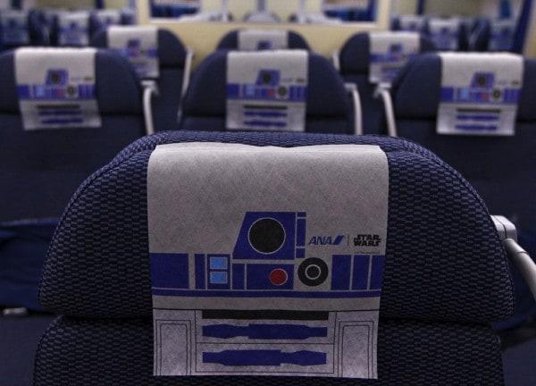 Nippon airlines Star wars R2D2 airplane - interior