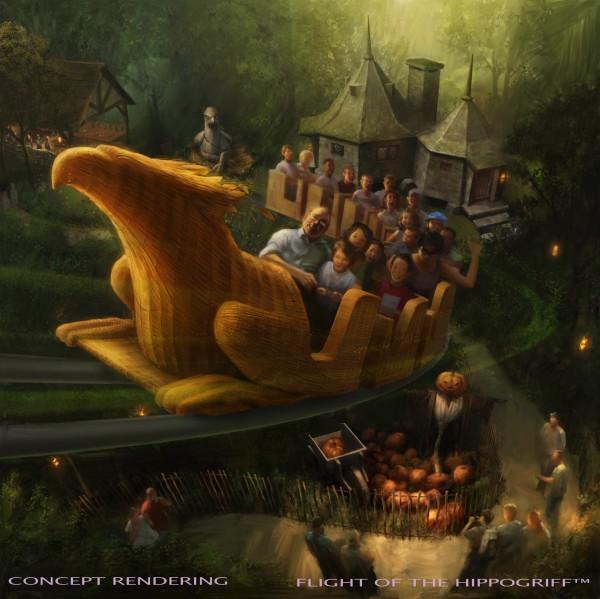 Universal Studios Hollywood Flight of Hippogriff rendering