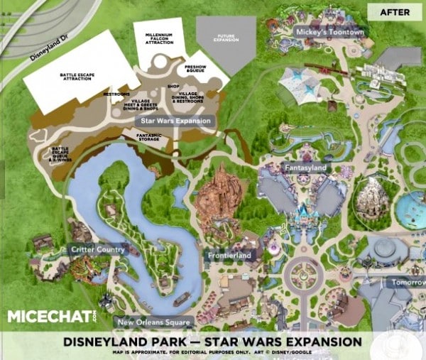 Star Wars Land Map viA Micechat