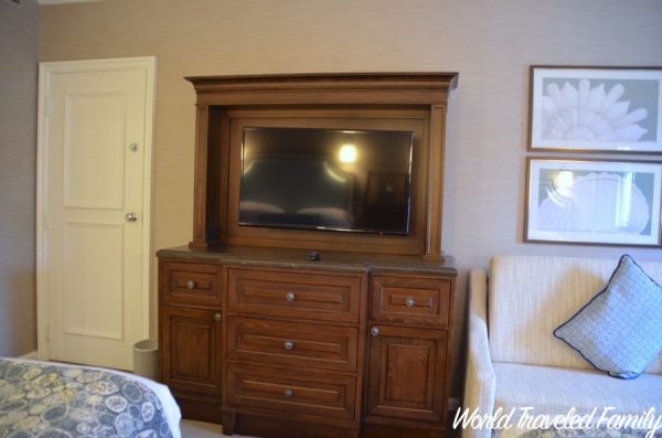 Disney's Beach Club Resort ~ Room Tour - TV stand