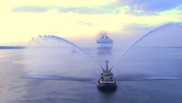 The World's Largest Cruise Ship - Harmony Of The Seas - Arrives In Southampton