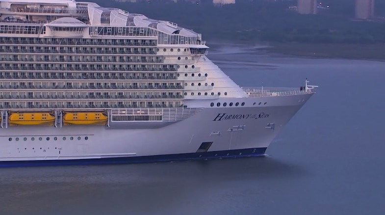 The-Worlds-Largest-Cruise-Ship-Harmony-Of-The-Seas-Arrives-In-Southampton-front-of-ship.jpg
