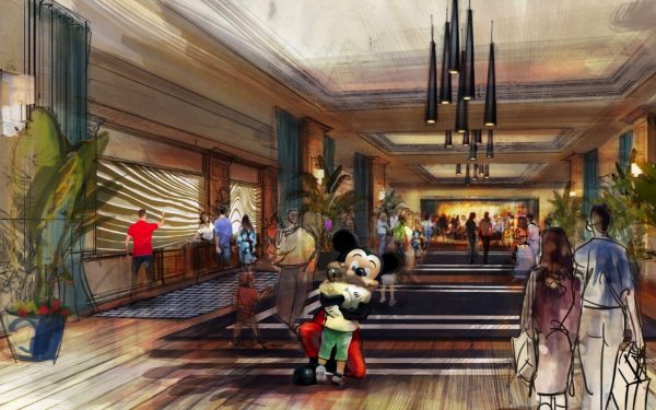 New Disneyland hotel rendering - lobby