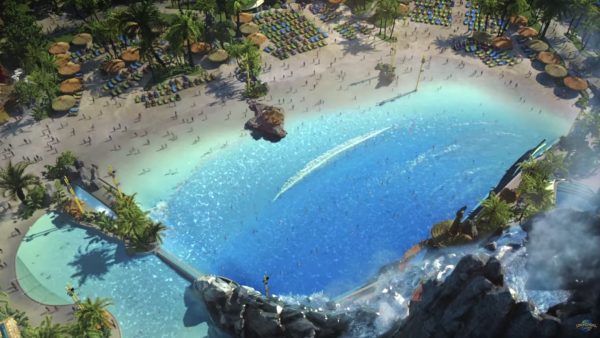 Volcano Bay Universal Orlando water park - beach area