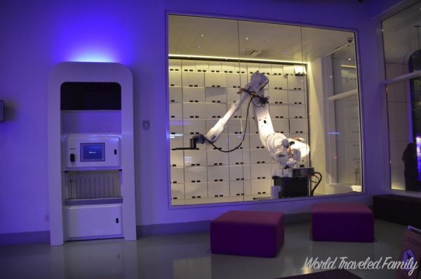 Yotel NYC Cabin Review - suitcase robot
