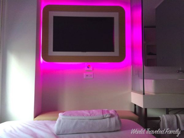 Yotel NYC Cabin Review - television