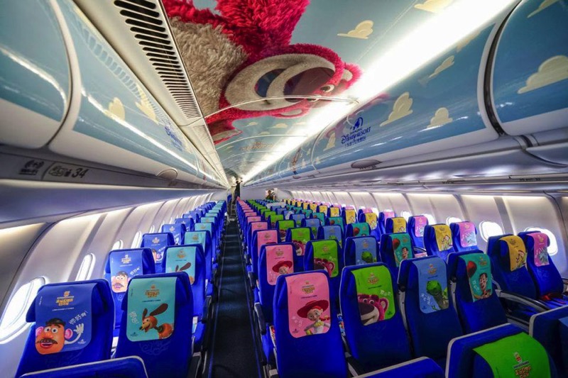 Interior of Disney Toy Story Aircraft 