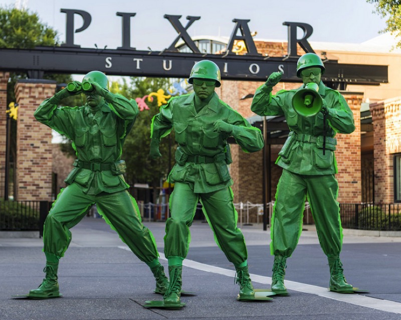 Sarge and the Green Army Man Drum Corps at toy story land