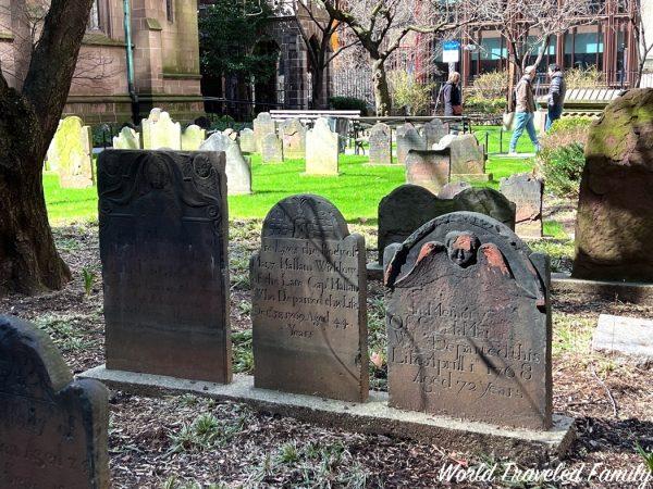 Trinity Church Wall Street graveyard headstones