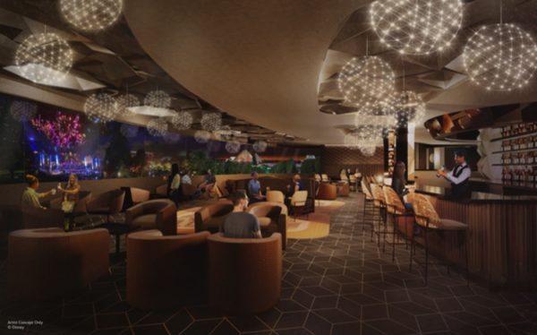 all-new lounge themed to Spaceship Earth will open at EPCOT in 2025