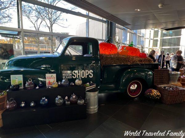 The Corning Museum of Glass blown pumpkins