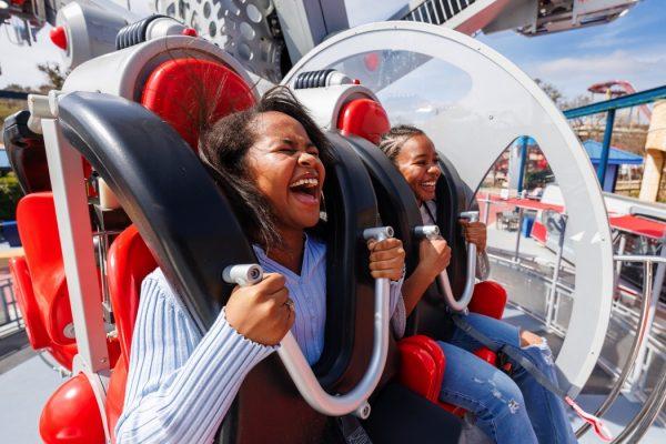 Six Flags Fiesta Texas CYBORG Cyber Revolution Reverse POV