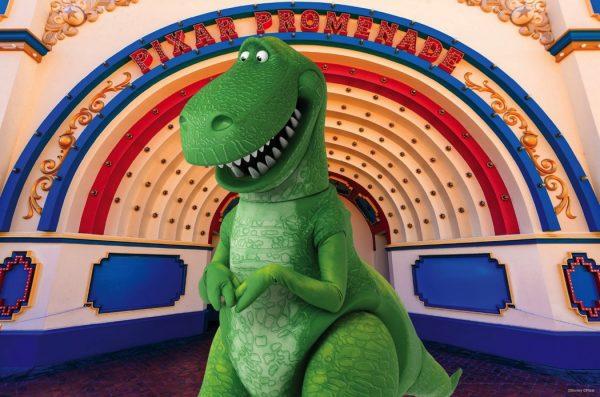 Meet Rex from Toy Story at Pixar Pier