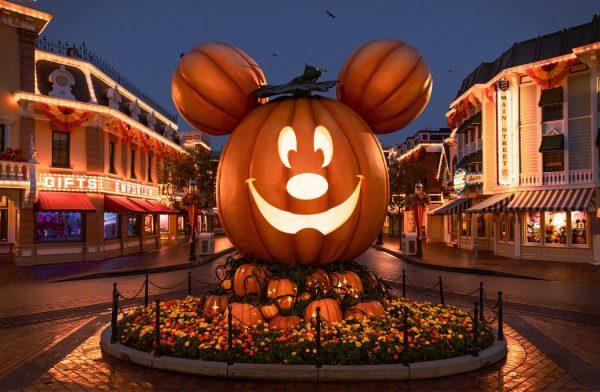 pumpkin at entrance of the park